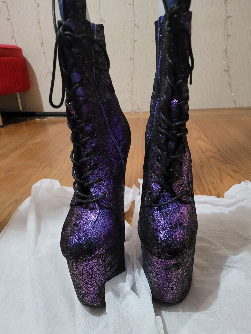 Hella Heels - Midnight Mermaid Boot - 8inches - US6 - Picture 4 of 8